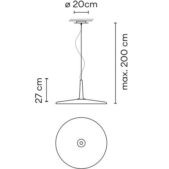 Lampa wisząca Skan 60 CM VIBIA