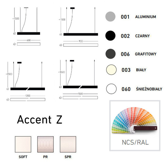 Lampa wisząca Accent Z 60  Chors