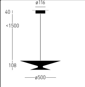Oprawa wisząca Moonlight C Z SW TRIAC Chors
